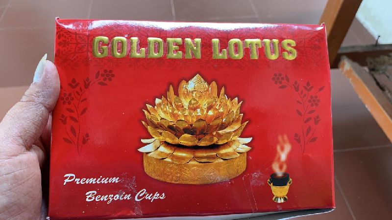 Golden Lotus Sambrani Cups