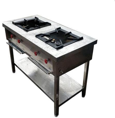 Stainless Steel Two Burner Cooking Range, Automatic Grade : Manual