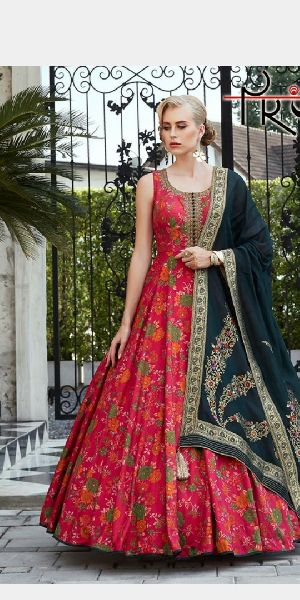 Large Ethnic Full Length Party Wear Gown