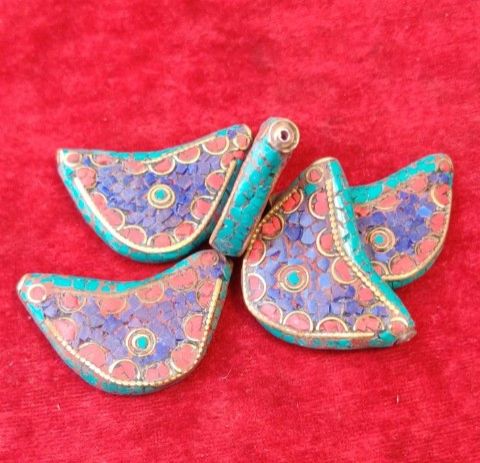 Tibetan Flat Jewelry Baeds