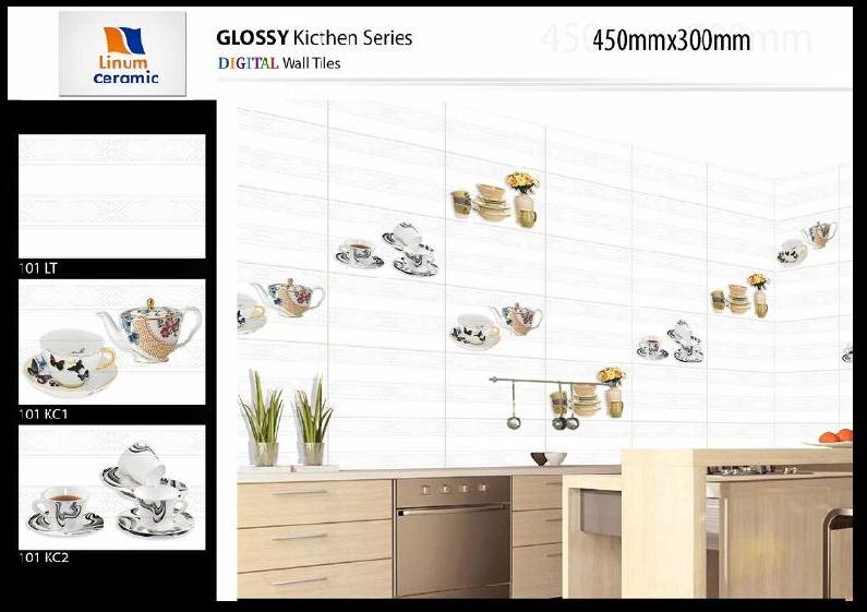300x450mm Glossy Kitchen Series Digital Wall Tiles