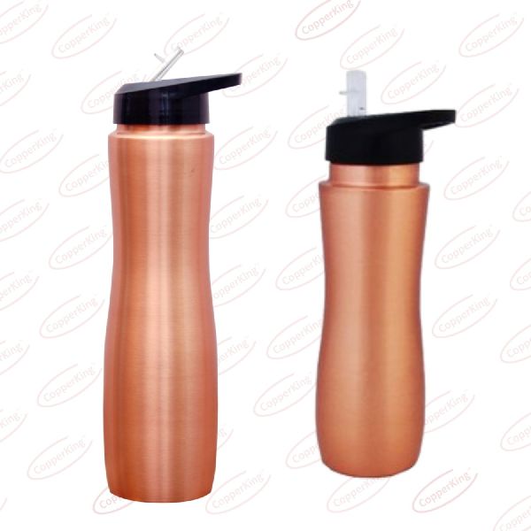 Polished Sipper Copper Water Bottle, for College, Gym, Office, Pattern : Plain