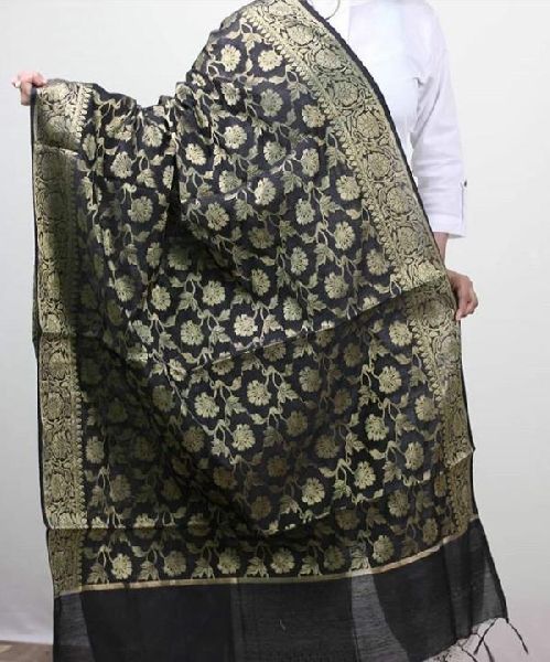 Printed Banarasi Silk Brocade Dupatta, Technics : Attractive Pattern