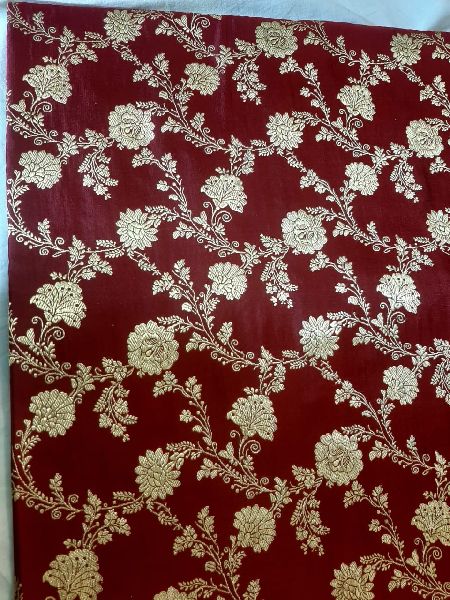 Handwoven Banarasi Silk Fabric, for Garments, Feature : Attractive Looks
