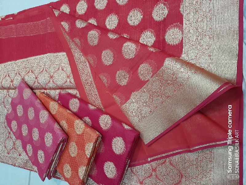 Embroidery Party Wear Banarasi Saree, Feature : Attractive Designs