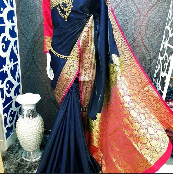 Plain Banarasi Saree, Feature : Dry Cleaning