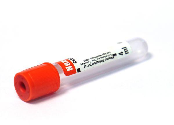 VAC. BLOOD COLLECTION TUBE CLOT ACTIVATOR 4ML (13X75MM)
