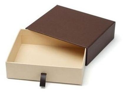 Brown Rigid Paper Board Jewellery Box, Size : Standard