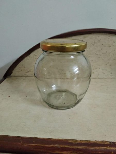 Round matki ghee glass jars