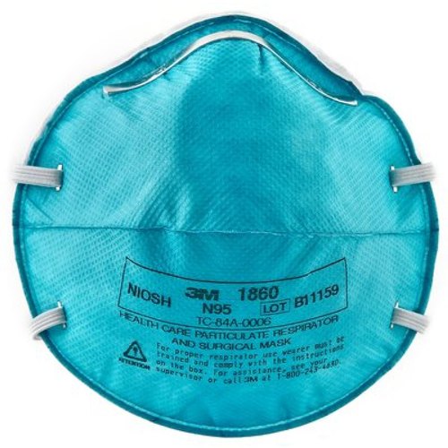 ABS 3m 1860 n95 mask, for Clinics, Home, Hospitals, Industries, Packaging Type : 20peice packing