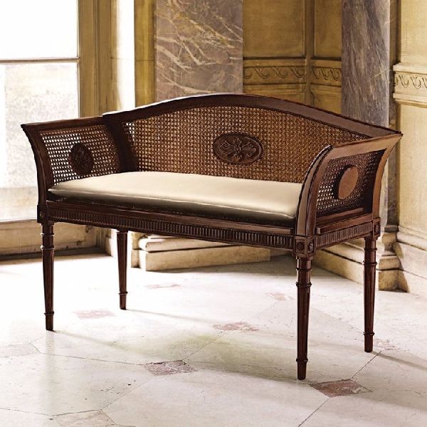 Rectangular Wood Settee Chair, for Home Furniture, Seat Material : Velvet, Fabric etc