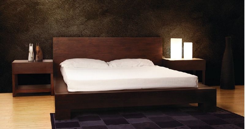 teak wood bed, Pattern : Plain - Italian Furnishers & Decors, Panchkula ...