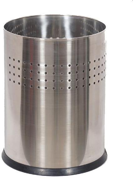 Stainless Steel Twin Band Perforated Dustbin, for Commercial, Industrial, Residential, Waist Storage
