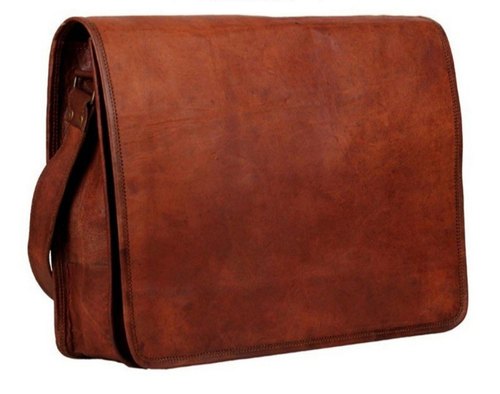 Leather Brown Laptop Lather Bags, for College, Office, School, Feature : Attractive Designs, Good Quality
