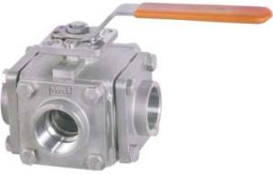 Carbon Steeel Three Way Ball Valve, for Gas Fitting, Oil Fitting, Water Fitting, Size : 1.1/2inch