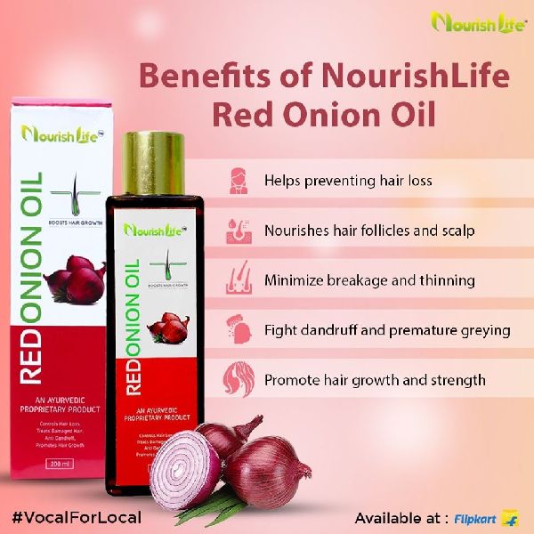 NourishLife Red Onion Oil, Packaging Type : Plastic Bottle
