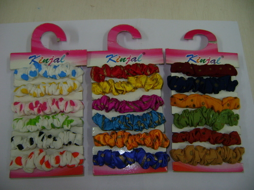 Printed Hair Ruffle Rubber Bands, Feature : Light Weight