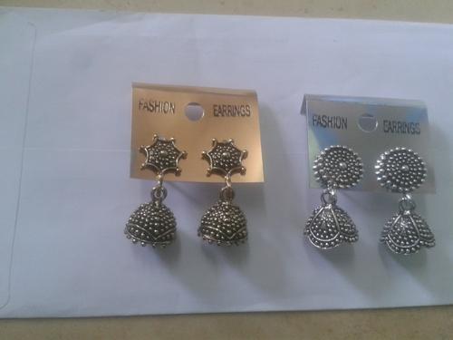 Polished Silver Oxidised Earrings, Packaging Type : Plastic Packet