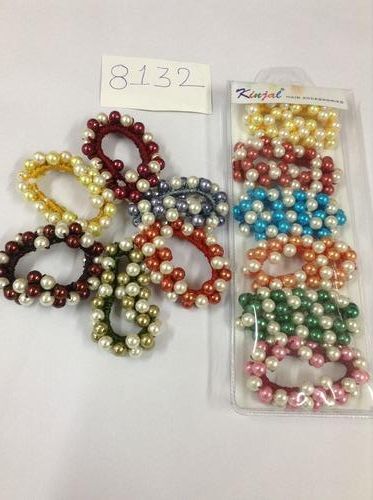 Beaded Stylish Hair Rubber Bands, Packaging Type : Packet