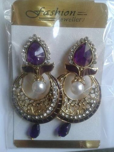 Traditional Meena Earrings, Style : Antique