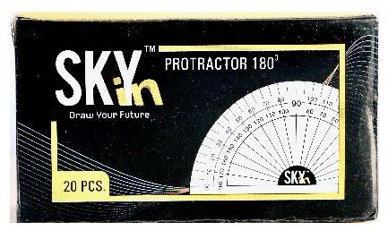 Sky In - 180 Degree Prtotractor, for School Use, Office, Feature : Accurate Result, Durable, Eco Friendly