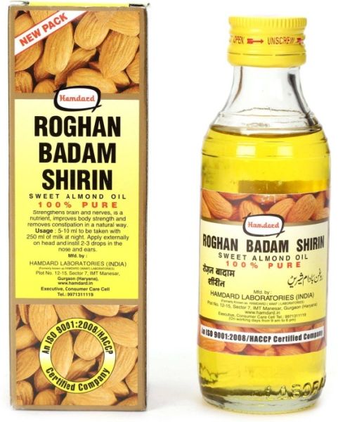 Hamdard Badam Rogan Oil, Packaging Type : Plastic Bottels