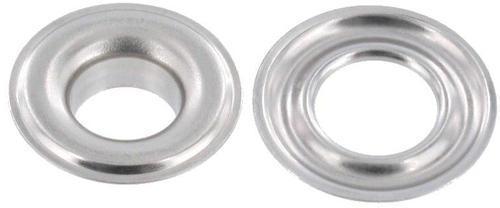 Polished Aluminium Silver Grommet Eyelets, for Shoe, Curtains, Garments, Feature : Fine Finishing