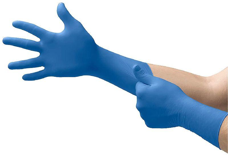Plain Blue Latex Gloves, Size : Standard