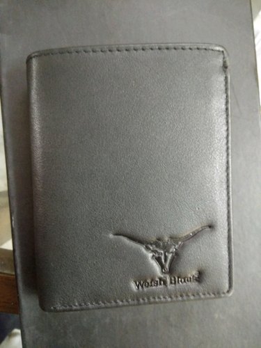 Plain Mens Black Leather Wallet, Technics : Attractive Pattern