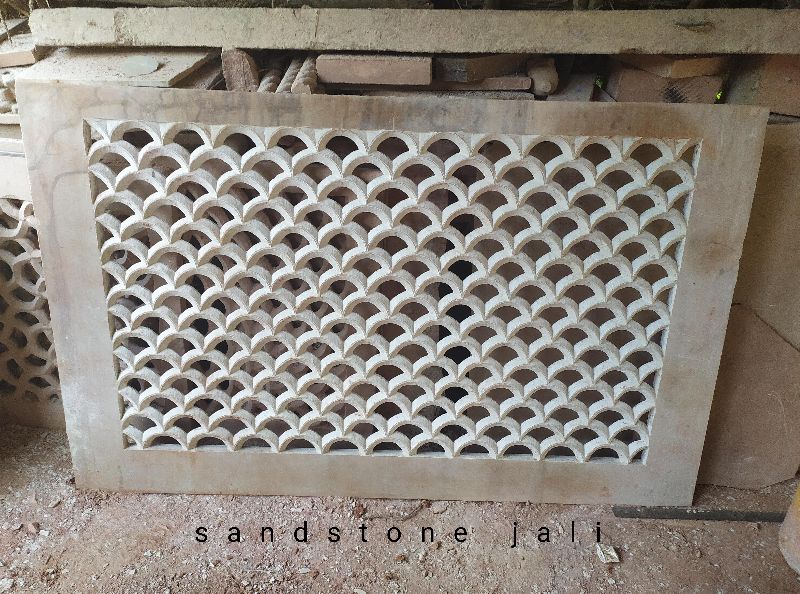 Dholpur Sandstone jali, for Construction, Feature : Handmade