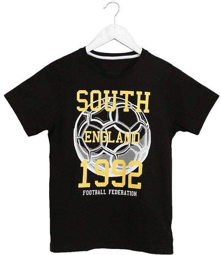 Printed Cotton Boys Black T-Shirt, Sleeve Style : Half Sleeve