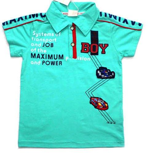 Cotton Printed Kids Collar Neck T-Shirt, Occasion : Casual Wear