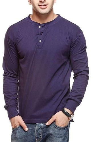 Plain Cotton Mens Button up T-Shirt, Sleeve Style : Half Sleeve
