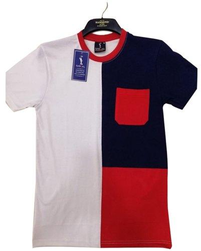 Striped Cotton Mens Color Block T-Shirt, Sleeve Style : Half Sleeve