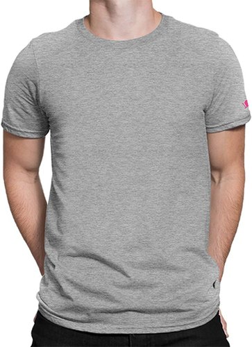 Plain Cotton Mens Grey T-Shirt, Sleeve Style : Half Sleeve