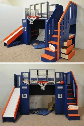Wood Basketball Bunk Bed Inr 70 K, Basketball Bunk Bed With Slide