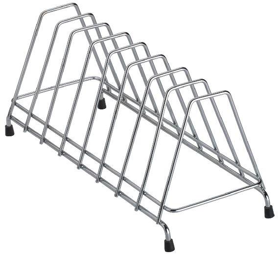 SRDT023 Stainless Steel Plate Stand, Color : Silver