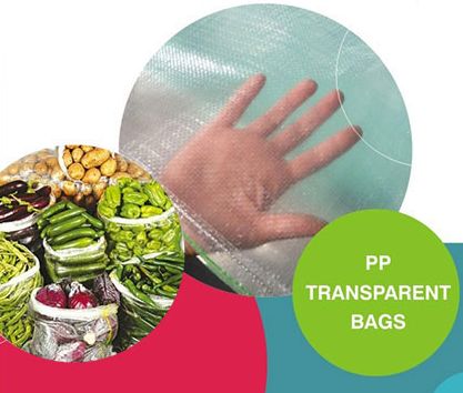 Polypropylene PP Transparent Bags, for Packaging, Technics : Machine Made