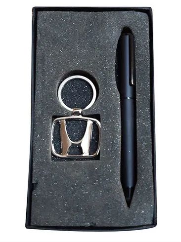 Keychain & Pen Gift Set, Color : Black