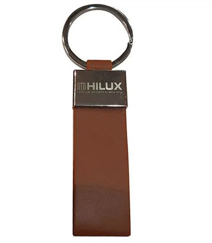Polished Printed Plain Leather Keychain, Shape : Rectangle