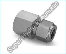 Stainless Steel Compression Female Connector, for Electrical Conducts, Plumbing, Feature : Four Times Stronger