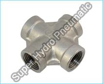 Polished Stainless Steel Cross Tee, for Pneumatic Connections, Feature : Eco Friendly, Excellent Quality