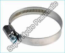 Coated Stainless Steel Worm Drive Hose Clamp, Color : Mettalic