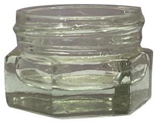 15ml Cosmetic Hexagon Glass Jar, Color : Transparent
