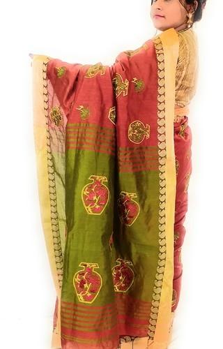 Embroidered Handloom Silk Saree