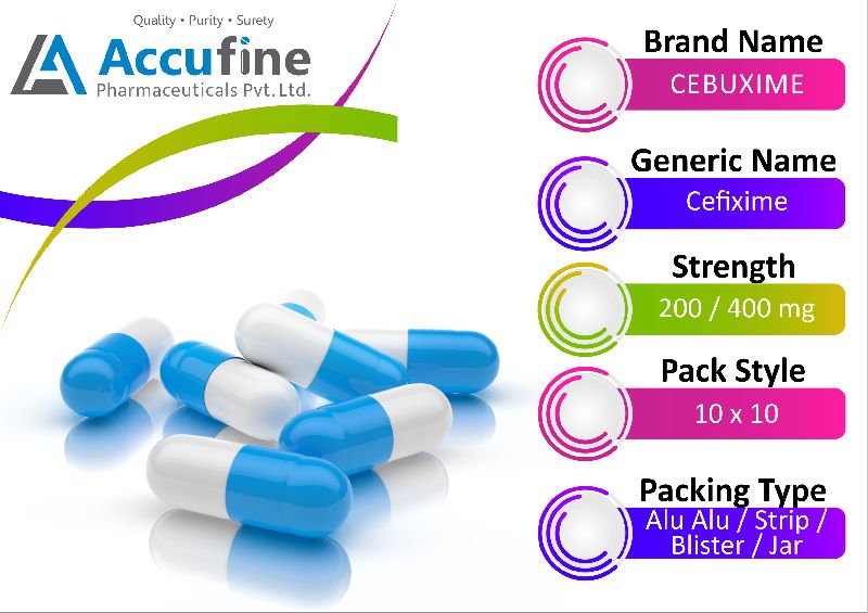 Cefixime Capsules, Packaging Type : blister pack