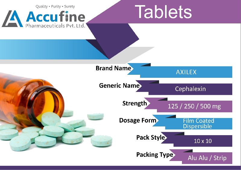 Cephalexin Tablets, Packaging Type : Box