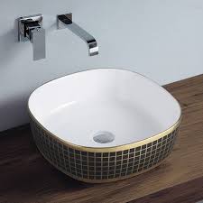 Round Polished Ceramic Wash Basin, for Home, Hotel, Restaurant, Pattern : Plain
