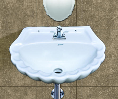 Ceramic Polished Crowny Wash Basin, for Home, Hotel, Office, Restaurant, Feature : High Quality