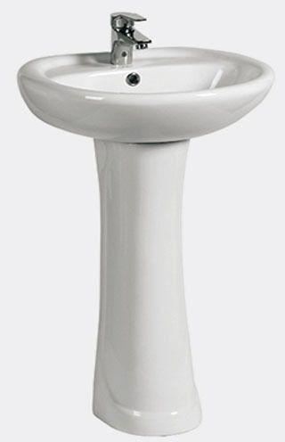 Square Ceramic Polished Pedestal Wash Basin, For Home, Hotel, Restaurant, Pattern : Plain